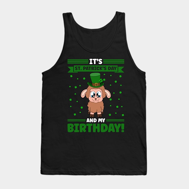 Sheep Shamrocks Saint Patrick's Day Tank Top by MzumO